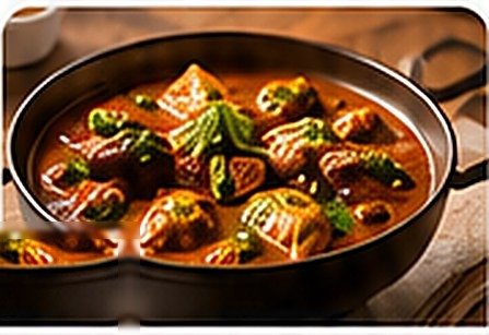 Traditional Pakistani curry in a karahi