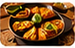 Tikka pieces served hot